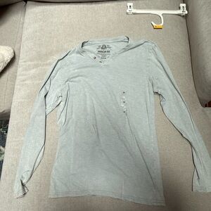 American Rag Light Gray Henley Shirt